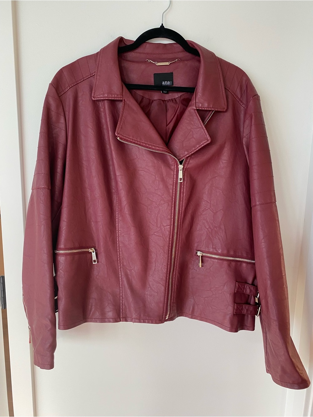 a.n.a Women's Faux Leather Moto Jacket